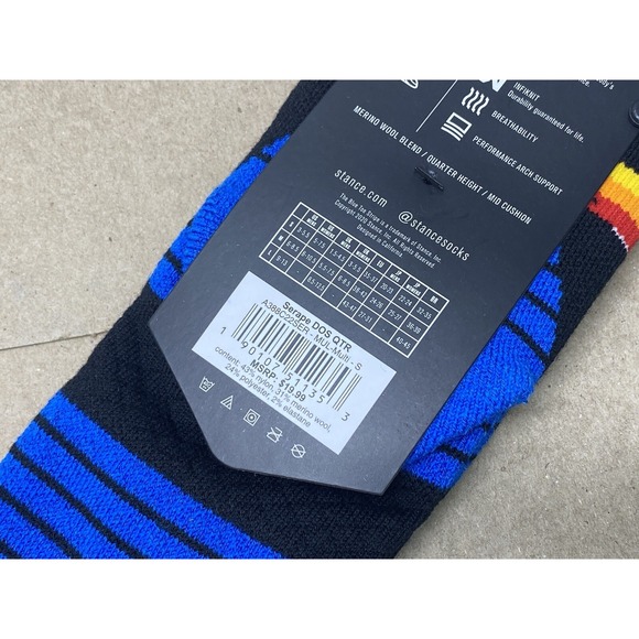 NWT Stance Feel 360 Performance HIKE Mid Cushion 1/4 Height Wool Socks SMALL - Picture 8 of 9